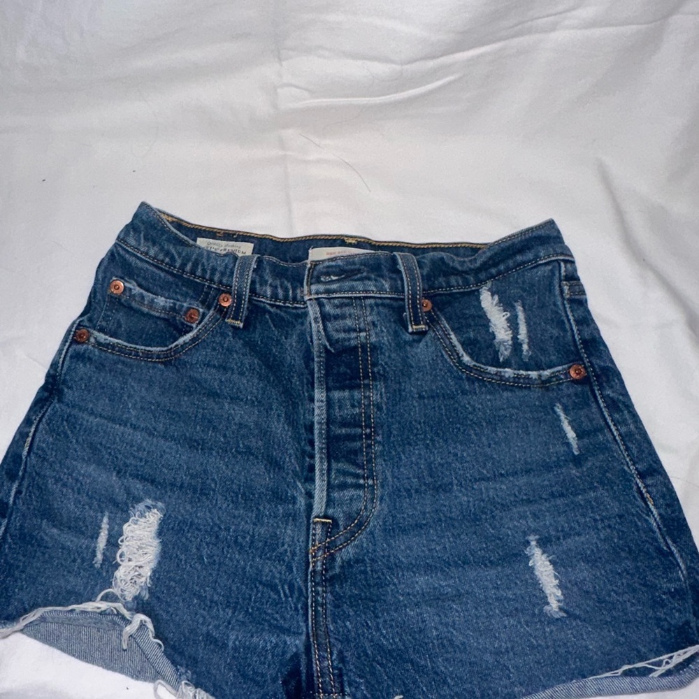Levi's Distressed Blue Jean Shorts
